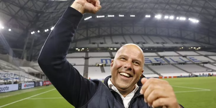 Arne Slot: A Promising Addition to the Netherlands' Coaching Export Legacy 2 Arne Slot celebrating