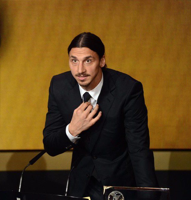 Zlatan Ibrahimović wins the Puskás award in 2013.