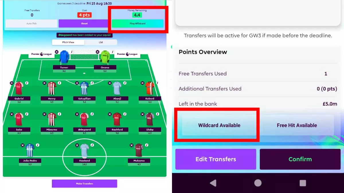 How to Use Wildcard in FPL 2 how to use wildcard in fpl - site and app