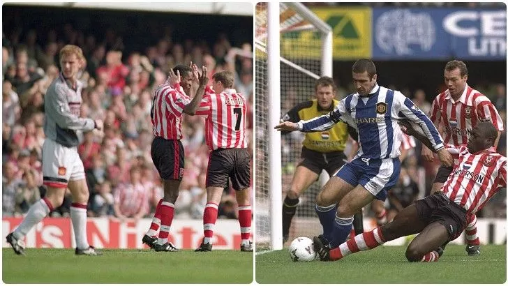 Top 10 Craziest Premier League Moments of All Time 11 The 2 different kits that United play in vs Southampton in 1996