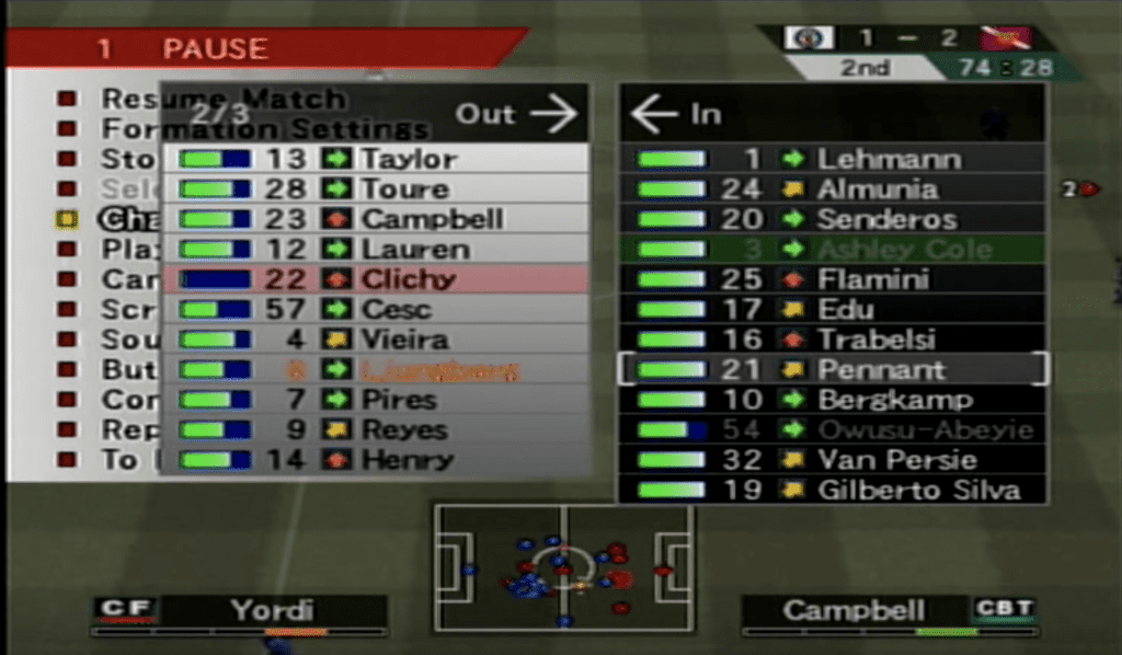 Hatem Trabelsi's Arsenal Transfer Was SO Sure He was in Pro Evolution Soccer 4 2 Trabelsi in game PES4