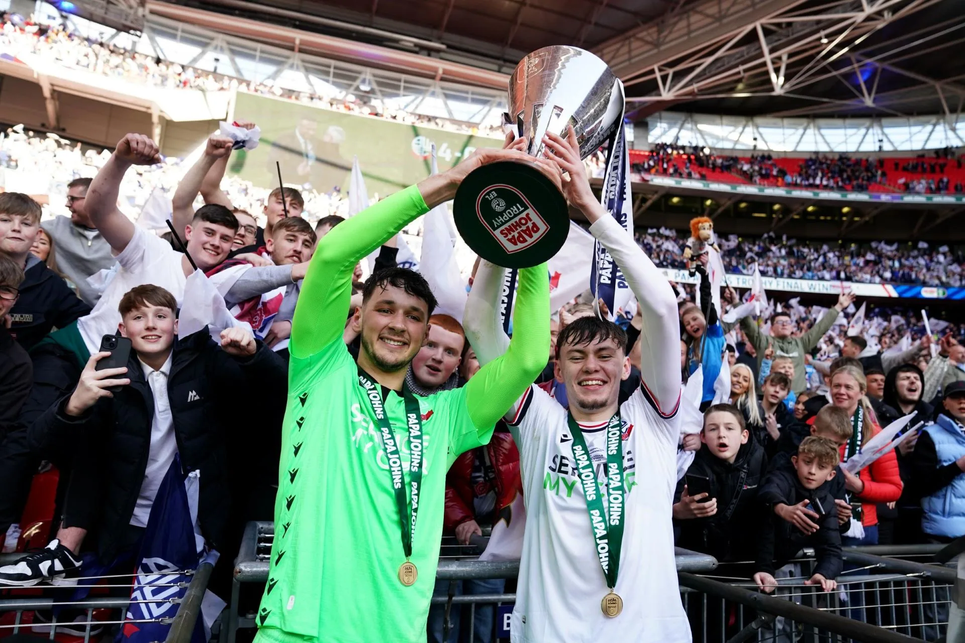 Conor Bradley at Bolton with EFL Trophy