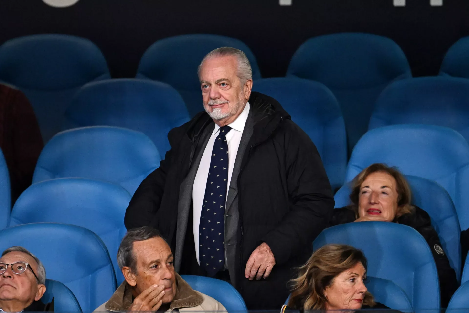 Aurelio de Laurentiis in stands