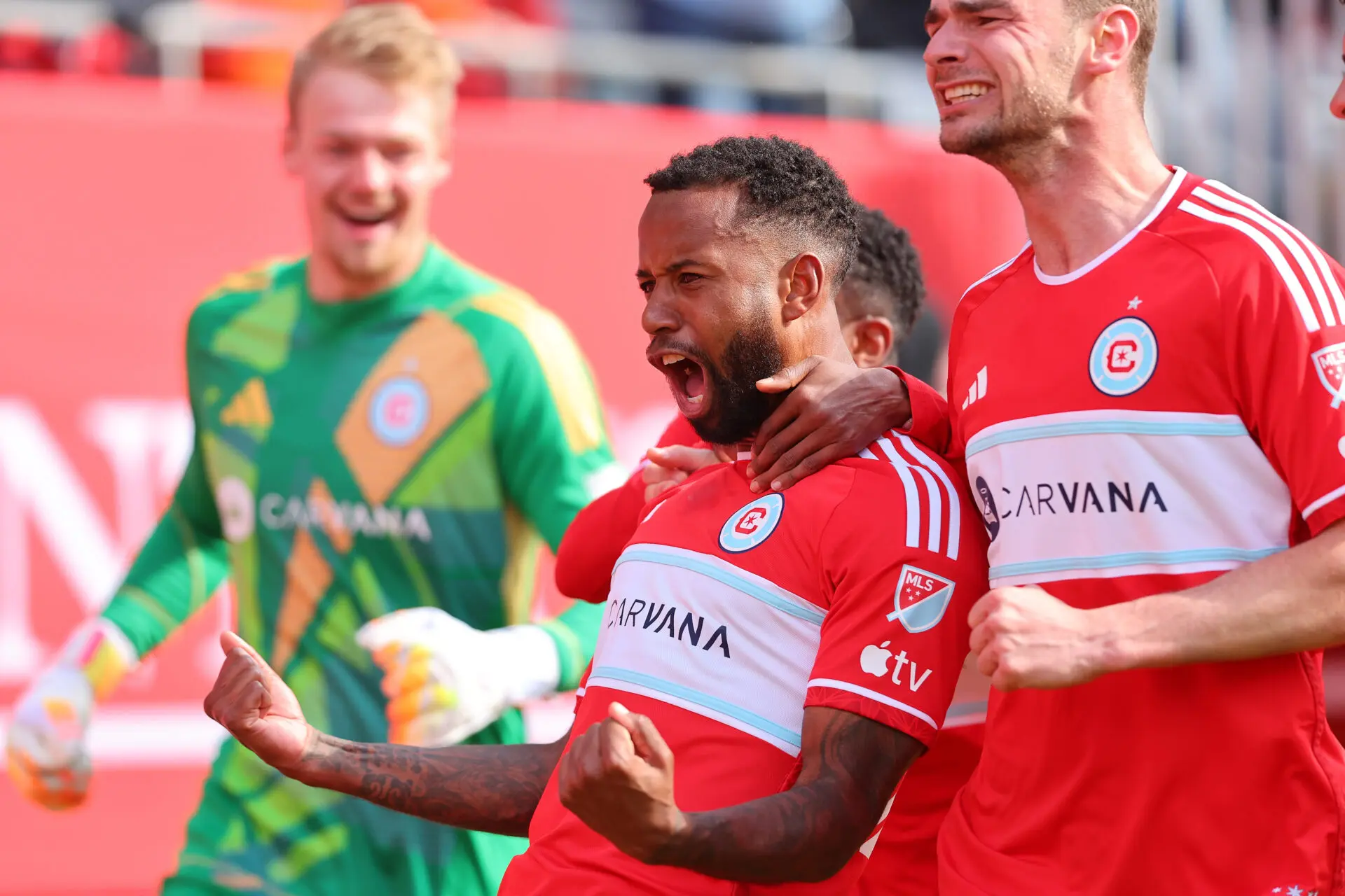 The Chicago Fire Cannot Lose 2 Kellyn Acosta #23 of Chicago Fire FC celebrate