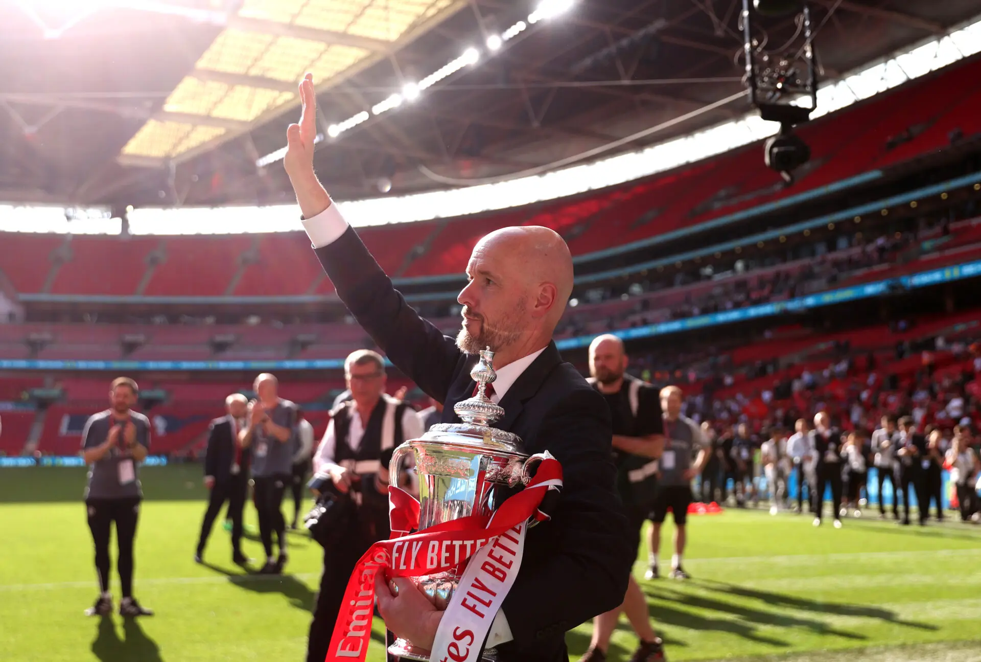 Erik Ten Hag with FA Cup