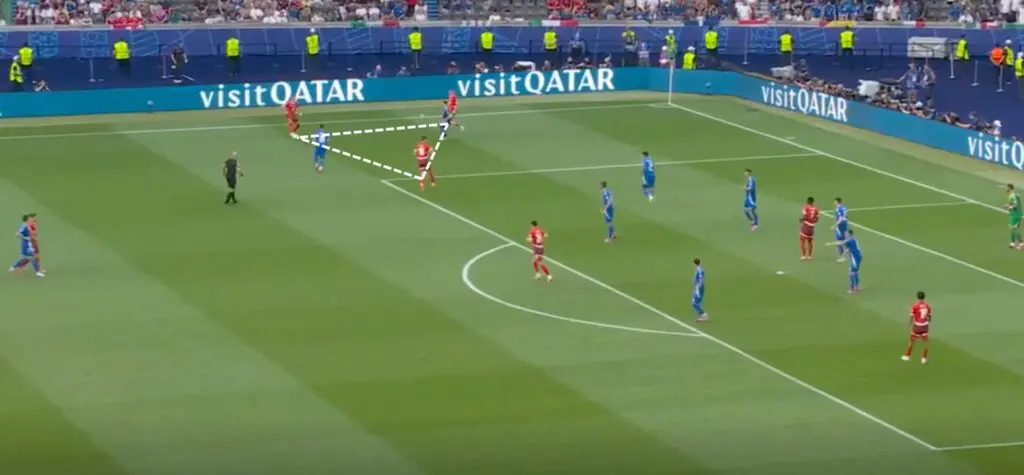 Can Switzerland Continue Their Underdog Story in EURO 2024? 6 The immediate play before the Switzerland goal