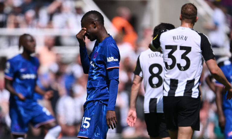 Nicolas Jackson after being sent off against Newcastle