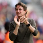 Thomas Frank clapping the fans