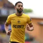 Matheus Cunha playing for Wolves against Brentford