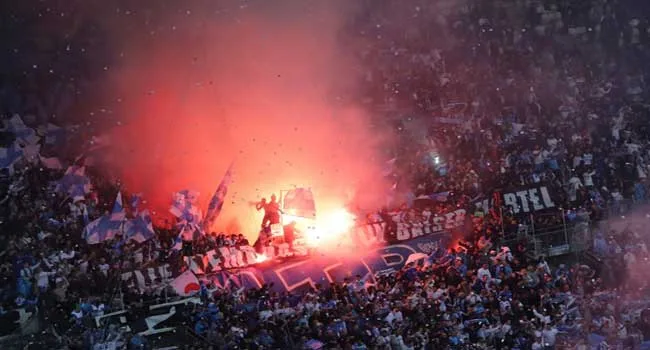 Merseille Fans Clash With Police