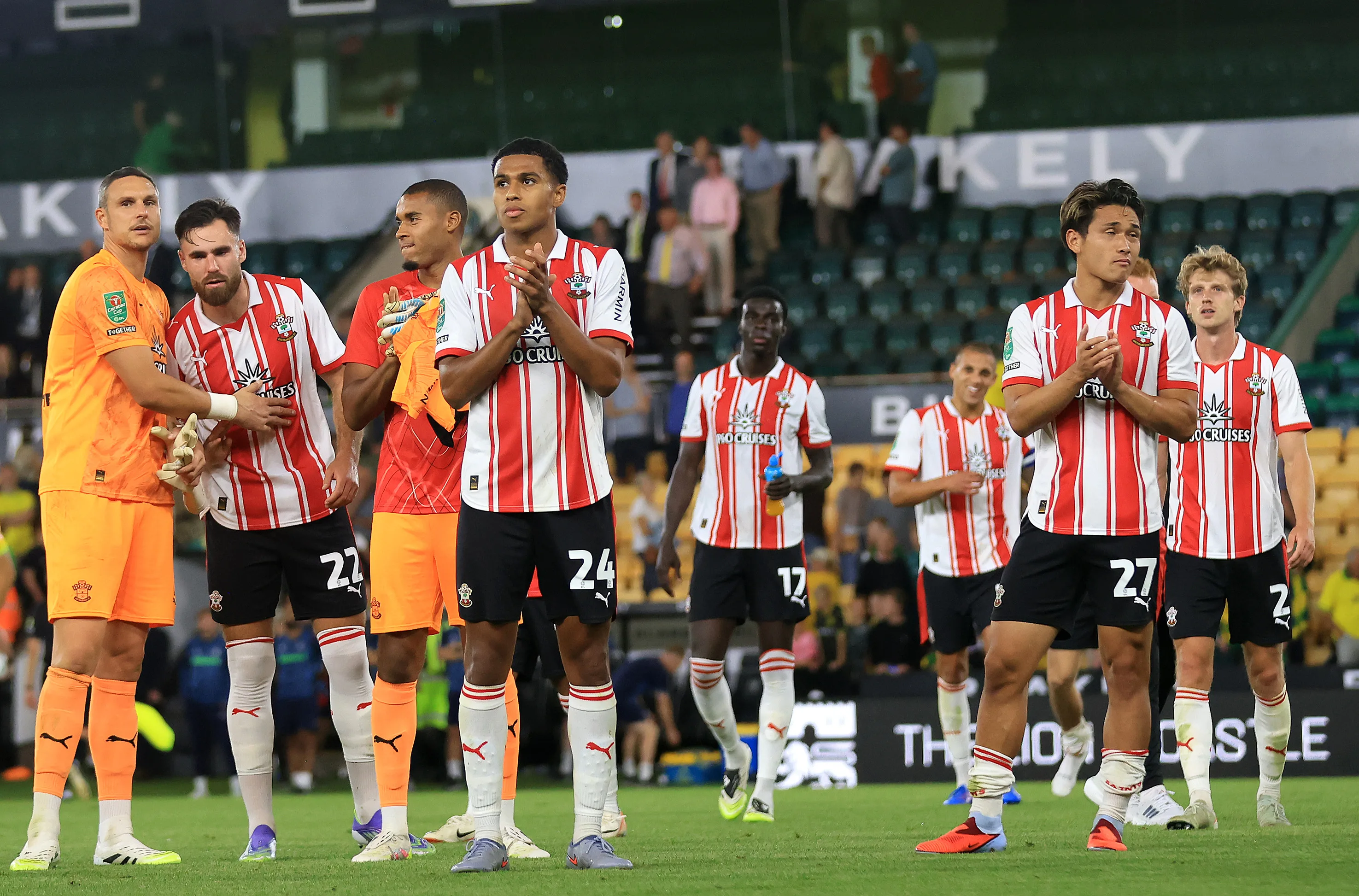 norwich city v southampton fc carabao cup second round